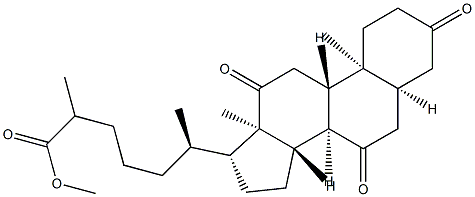 3,7,12-Trioxo-5β-cholestan-26-oic acid methyl ester Structure