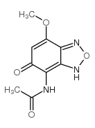 N-(5-methoxy-3-oxo-8-oxa-7,9-diazabicyclo[4.3.0]nona-1,4,6-trien-2-yl)acetamide结构式