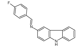 N-(9H-carbazol-3-yl)-1-(4-fluorophenyl)methanimine结构式