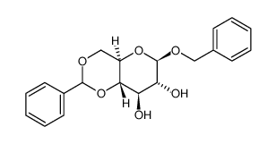 苄基4,6-O-亚苄基-β-D-吡喃葡萄糖苷结构式