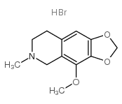 1,3-Dioxolo[4,5-g]isoquinoline,5,6,7,8-tetrahydro-4-methoxy-6-methyl-, hydrobromide (1:1) structure