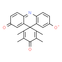 7-hydroxy-2',3',5',6'-tetramethylspiro[acridine-9(2H),1'-[2,5]cyclohexadiene]-2,4'-dione Structure