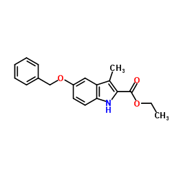 ethyl 3-methyl-5-phenylmethoxy-1H-indole-2-carboxylate结构式