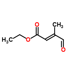 3-甲酰-2-丁烯酸乙酯结构式