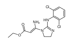 3-amino-3-[2-(2,6-dichloro-anilino)-4,5-dihydro-imidazol-1-yl]-acrylic acid ethyl ester Structure