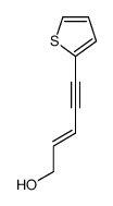 5-thiophen-2-ylpent-2-en-4-yn-1-ol结构式