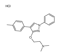 N,N-dimethyl-2-[4-(4-methylphenyl)-1-phenylpyrazol-3-yl]oxyethanamine,hydrochloride Structure
