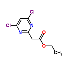2-(4,6-二氯嘧啶-2-基)乙酸乙酯结构式