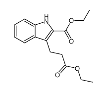 ethyl 3-(3-ethoxy-3-oxopropyl)-1H-indole-2-carboxylate结构式