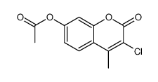 3-chloro-4-methyl-2-oxo-2H-chromen-7-yl acetate结构式