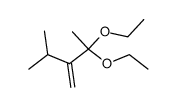 2,2-diethoxy-4-methyl-3-methylenepentane结构式
