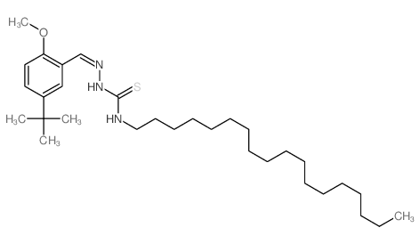 1-[(2-methoxy-5-tert-butyl-phenyl)methylideneamino]-3-octadecyl-thiourea Structure