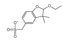 (+-)-2-ETHOXY-2,3-DIHYDRO-3,3-DIMETHYL-5-BENZOFURANYLMETHANESULPHONATE Structure