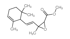 3-甲基-3-[2-(2,6,6-三甲基-2-环己烯-1-基)乙烯基]环氧乙烷甲酸甲酯结构式