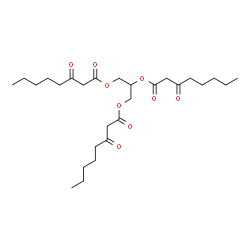 propane-1,2,3-triyl tris(3-oxooctanoate)结构式