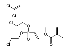 1-chloro-2-[2-chloroethoxy(ethenyl)phosphoryl]oxyethane,1,1-dichloroethene,methyl 2-methylprop-2-enoate Structure