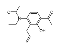 N-(4-acetyl-2-allyl-3-hydroxyphenyl)-N-ethylacetamide结构式