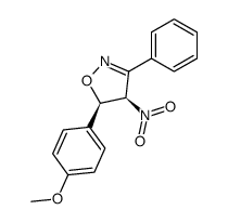 5c-(4-methoxy-phenyl)-4r-nitro-3-phenyl-4,5-dihydro-isoxazole Structure