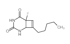 1-fluoro-7-pentyl-3,5-diazabicyclo[4.2.0]oct-7-ene-2,4-dione结构式