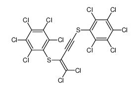 1,1-Dichlor-2,4-bis(pentachlorphenylthio)-1-buten-3-in结构式