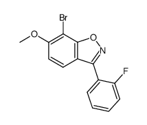 7-bromo-3-(2-fluorophenyl)-6-methoxy-1,2-benzisoxazole结构式