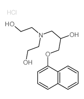 2-Propanol,1-[bis(2-hydroxyethyl)amino]-3-(1-naphthalenyloxy)-, hydrochloride (1:1) Structure