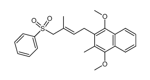 (2'E)-2-(3'-methyl-4'-phenylsulfonylbut-2'-enyl)-1,4-dimethoxy-3-methylnaphthalene Structure
