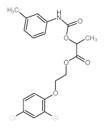 Propanoic acid,2-[[[(3-methylphenyl)amino]carbonyl]oxy]-, 2-(2,4-dichlorophenoxy)ethyl ester structure