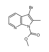 methyl 3-bromo-2-methylpyrrolo[2,3-b]pyridine-1-carboxylate Structure