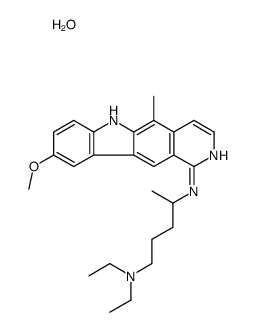 1-((4-(Diethylamino)-1-methylbutyl)amino)-9-methoxy-5-methyl-9H-pyrido (4,3-b)carbazole H2O结构式