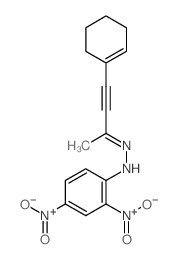 N-[4-(1-cyclohexenyl)but-3-yn-2-ylideneamino]-2,4-dinitro-aniline结构式