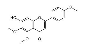 4',5,6-trimethoxy-7-hydroflavone Structure