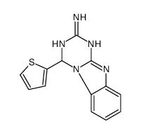 4-噻吩-2-基-1,4-二氢苯并[4,5]咪唑并[1,2-a][1,3,5]三嗪-2-胺结构式