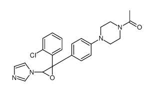 1-[4-[4-[2-(2-chlorophenyl)-3-imidazol-1-yloxiran-2-yl]phenyl]piperazin-1-yl]ethanone结构式