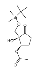 t-3-acetoxy-2-hydroxy-r-2-[[(tert-butyldimethylsilyl)oxy]methyl]cyclopentanone结构式