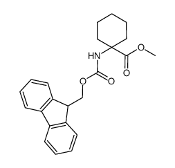 methyl 1-((((9H-fluoren-9-yl)methoxy)carbonyl)amino)cyclohexane-1-carboxylate结构式