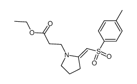 ethyl 3-((2E)-2-{[(4-methylphenyl)sulfonyl]methylene}pyrrolidin-1-yl)propanoate结构式