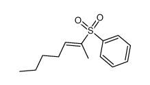 2-(phenylsulfonyl)-2-heptene结构式