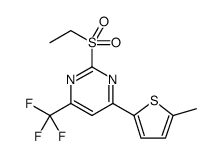 Pyrimidine, 2-(ethylsulfonyl)-4-(5-methyl-2-thienyl)-6-(trifluoromethyl) Structure