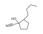 (1R,2R)-2-butyl-1-hydroxycyclopentane-1-carbonitrile结构式