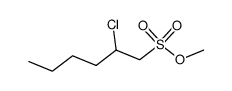 Methyl 2-chlorohexane-1-sulfonate结构式