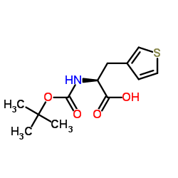 Boc-β-(3-噻吩基)-L-丙氨酸二环己基铵盐结构式