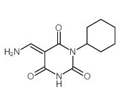 (5E)-5-(aminomethylidene)-1-cyclohexyl-1,3-diazinane-2,4,6-trione Structure