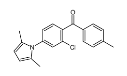 [2-chloro-4-(2,5-dimethylpyrrol-1-yl)phenyl]-(4-methylphenyl)methanone结构式