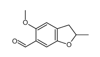 5-甲氧基-2-甲基-2,3-二氢-1-苯并呋喃-6-甲醛结构式