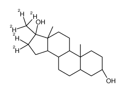 (3S,5S,8R,9S,10S,13S,14S,17S)-16,16-dideuterio-10,13-dimethyl-17-(trideuteriomethyl)-2,3,4,5,6,7,8,9,11,12,14,15-dodecahydro-1H-cyclopenta[a]phenanthrene-3,17-diol结构式