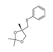 (S)-(+)-2,2,4-trimethyl-4-((phenylthio)methyl)-1,3-dioxolane结构式