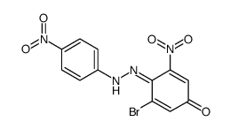 3-bromo-5-nitro-4-[(4-nitrophenyl)hydrazinylidene]cyclohexa-2,5-dien-1-one Structure