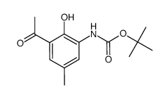 3-N-Boc-氨基-2-羟基-5-甲基苯乙酮结构式