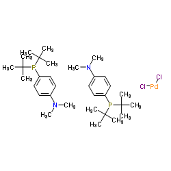 二氯 二叔丁基-(4-二甲基氨基苯基)磷钯(II)结构式